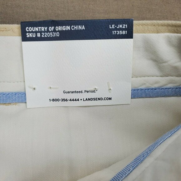Lands End Traditional Fit 46 Regular %100 Cotton Beige Pants W/ Extra Buttons - Picture 11 of 12